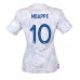 Frankrike Kylian Mbappe #10 Borte Drakt Dame VM 2022 Kortermet